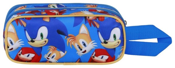 Sonic - The Hedgehog 3D Double Pencil case SEGA Go Blue 2