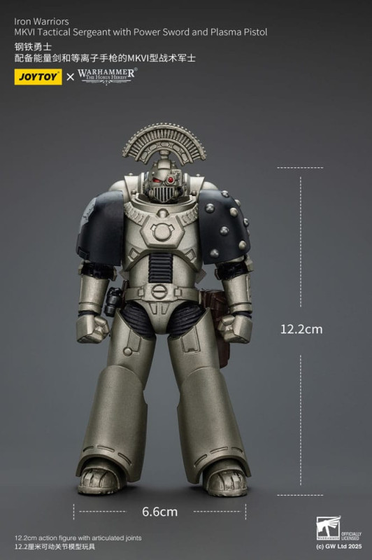 Warhammer The Horus Heresy Action Figure 1/18 lron Warriors MKVI Tactical Sergeant with Power Sword 11