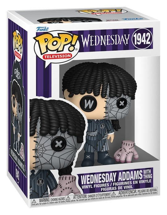 Wednesday POP! Televison Vinyl Figure Patchwork: Wednesday with Thing 9 cm 1