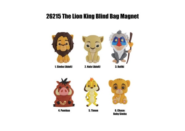 The Lion King Magnets blind pack Series 1 Display (12) 2
