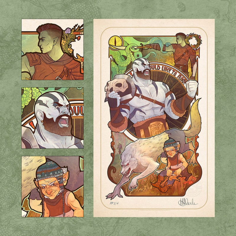 Critical Role Art Print 10th Anniversary Art Nouveau Illustrations 46 x 28 cm - unframed (Set of 8) 4