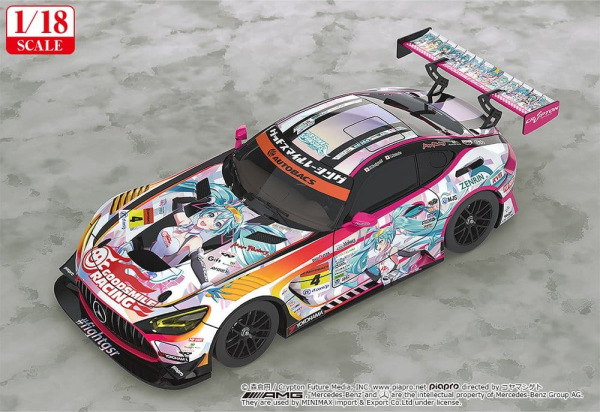 Hatsune Miku GT Project Vehicle 1/18 Good Smile Hatsune Miku AMG 2021 SUPER GT 100th Race Commemorat 1