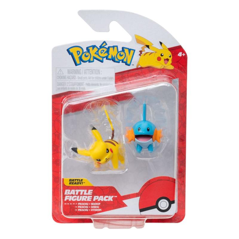 Pokémon First Partner Battle Figure Set Figure 2-Pack Mudkip & Pikachu #4