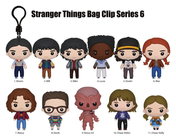Stranger Things 5 3D PVC Bag Clips Series 6 Blind Bag Display (24) 2