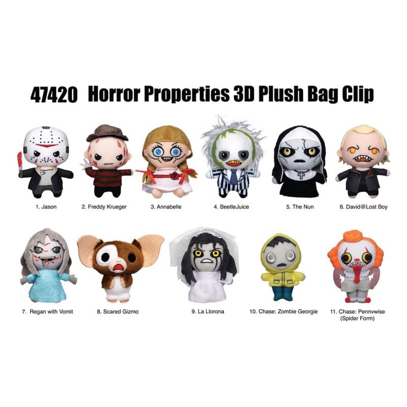 Horror Plush Bag Clips Display (24)