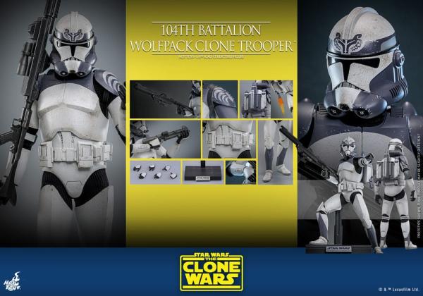 Star Wars The Clone Wars Action Figure 1/6 104th Battalion Wolfpack Clone Trooper 30 cm 12