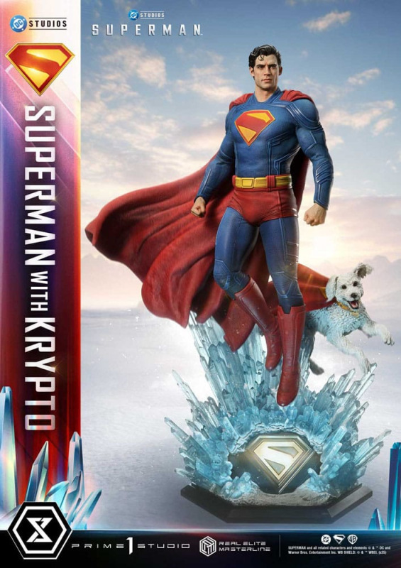 Superman (2025) Real Elite Masterline Series Statue 1/3 Superman with Krypto 95 cm 5