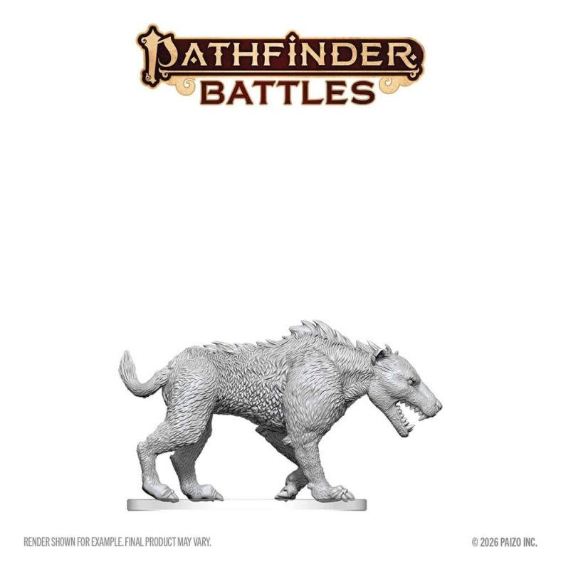 Pathfinder Battles Deep Cuts Unpainted Miniature Hyaenodon 13 cm 3