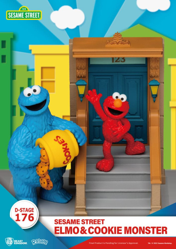 Sesame Street D-Stage PVC Statue Elmo & Cookie Monster 11 cm 4