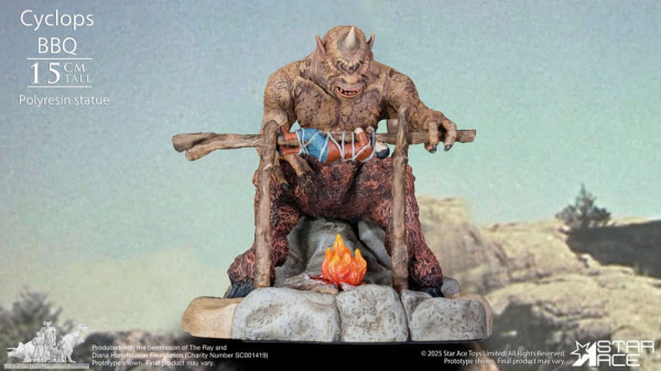 Ray Harryhausen Diorama 1/8 Cyclops Barbecue Scene 17 cm 2