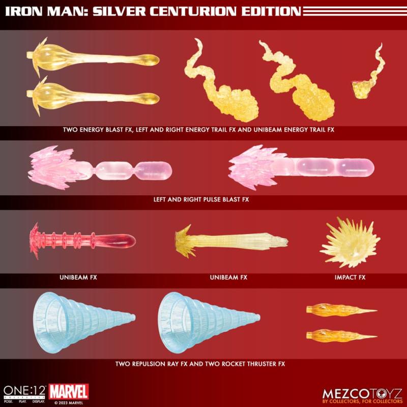 Marvel: Iron Man (Silver Centurion Edition) 1/12 Action Figure - Mezco Toys