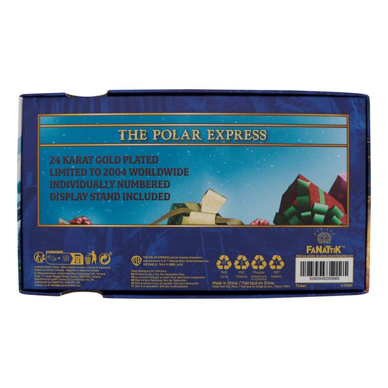 Polar Express Replica Train Ticket 24k Gold Plated Limited Edition 4