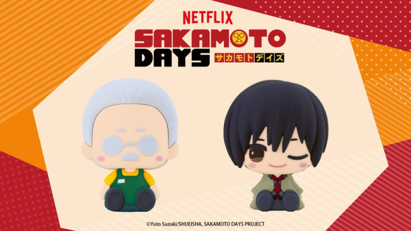 Sakamoto Days Pote Raba Rubber Mascot PVC Mini Figure Sakamoto Taro & Nagumo 8 cm 1
