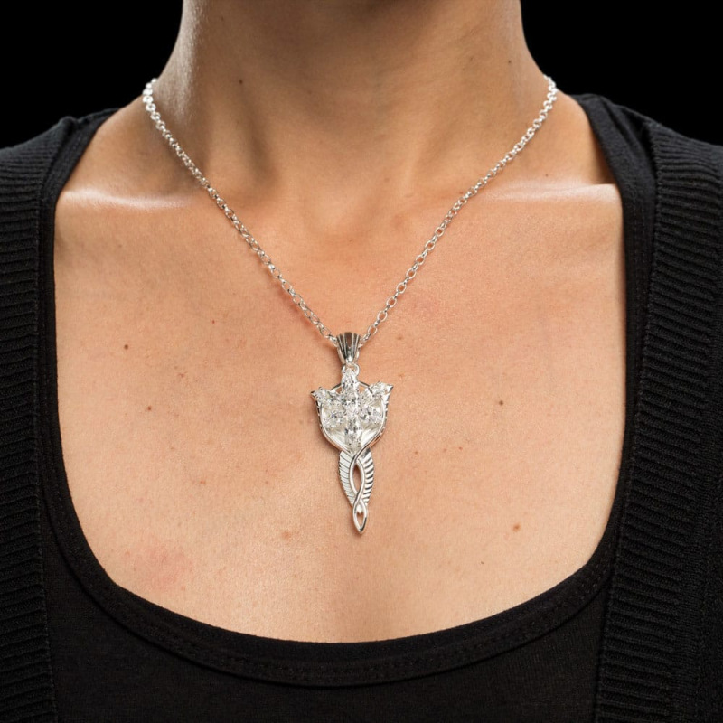 Lord of the Rings Replica 1/1 Pendant & Chain Evenstar (Sterling Silver) 1