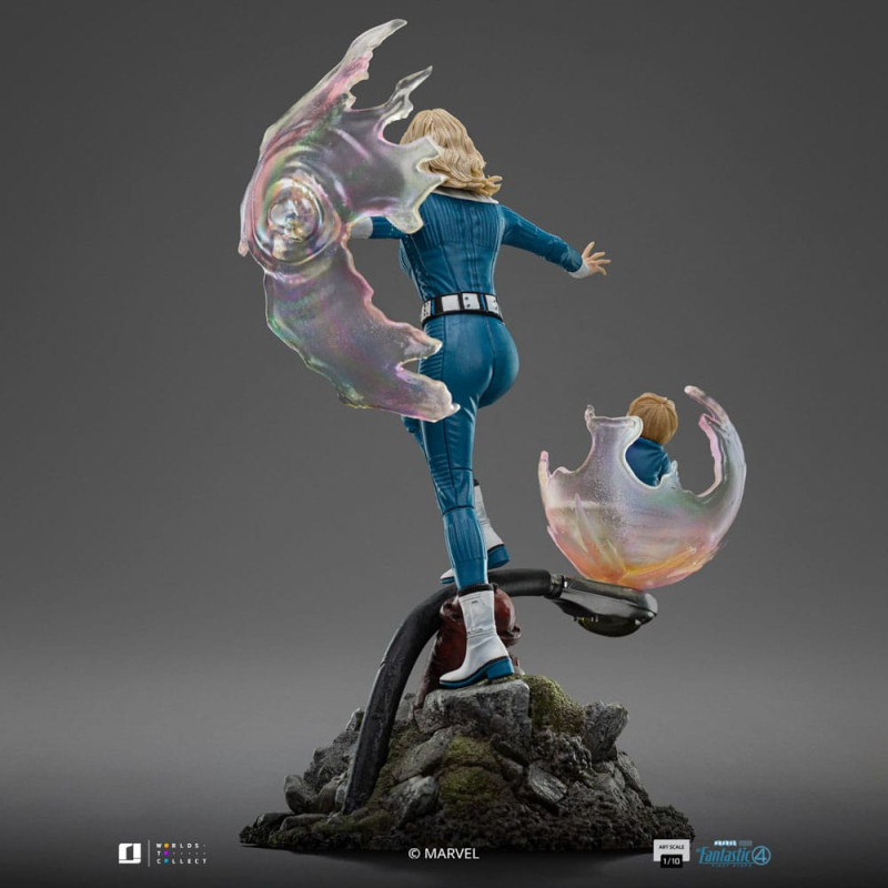 Fantastic Four Art Scale Statue 1/10 Invisible Woman and Franklin 28 cm 9