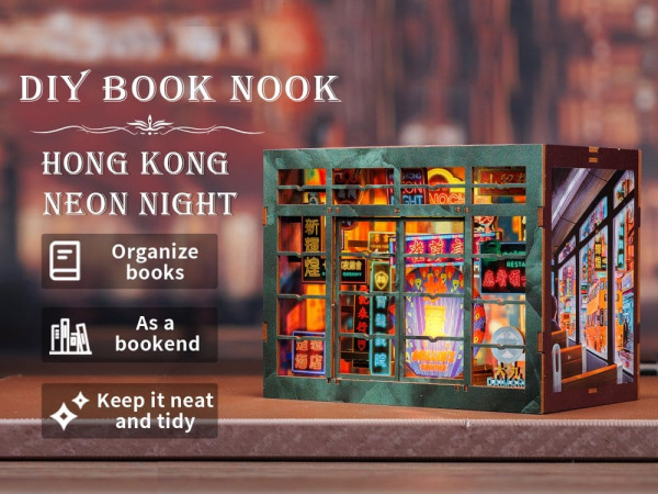 Book Nook Hong Kong Neon Light 13 x 17 cm 7