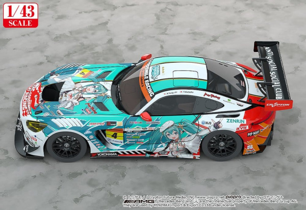 Hatsune Miku GT Project Vehicle 1/43 Good Smile Hatsune Miku AMG 2023 Season Opening Ver. 11 cm 3