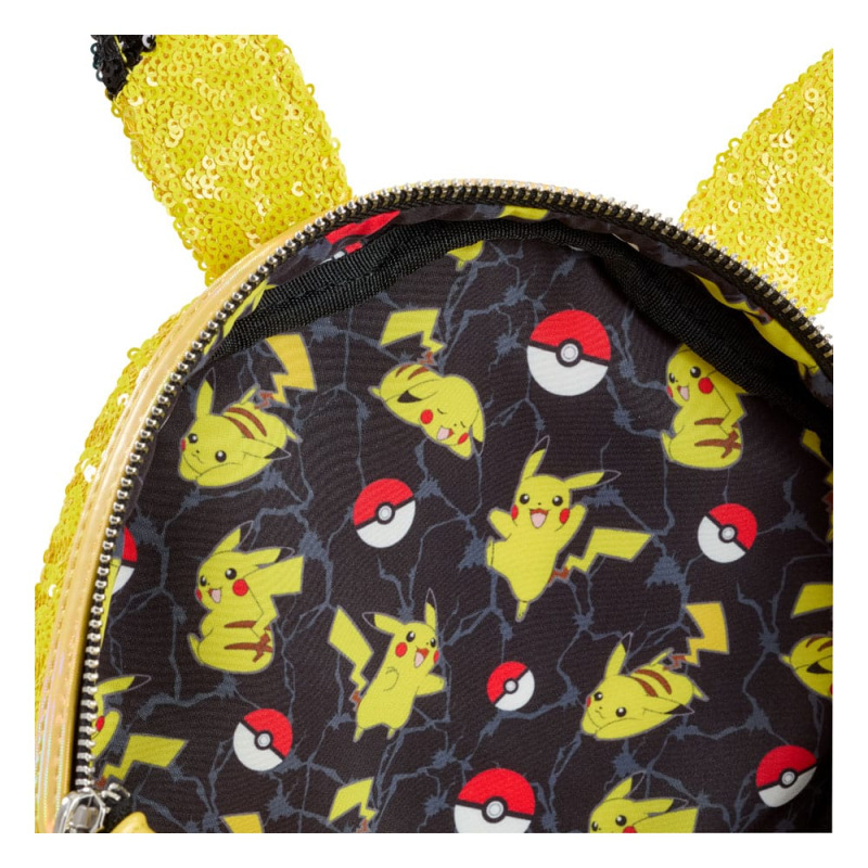 Pokemon by Loungefly Mini Backpack World 1-1 Sequin Pikachu Cosplay 4