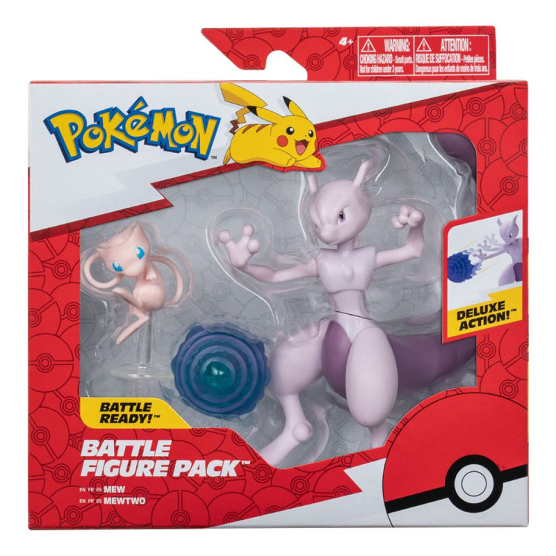 Pokémon Figure 2-Pack Mewtwo 10 cm & Mew 5 cm 2