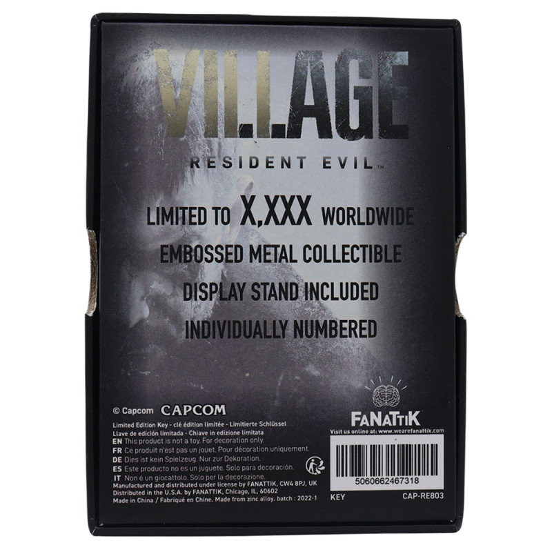 Resident Evil VIII Replica 1/1 Insignia key Limited Edition 2