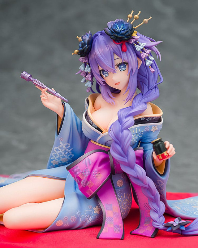Neptunia x Senran Kagura Statue 1/7 Purple Heart Kimono Ver. 13 cm 5