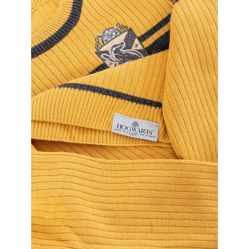 Harry Potter Kids Sweater Hufflepuff Varsity Size 5-6 1