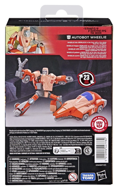The Transformers: The Movie Transformers Studio Series Deluxe Class Action Figure Autobot Wheelie 11 1