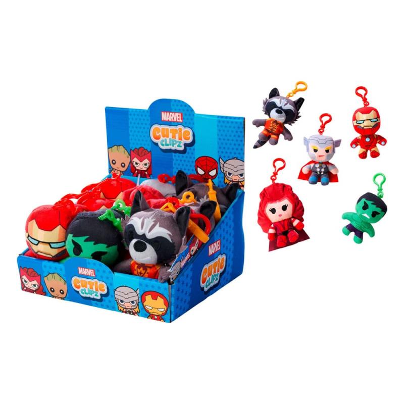 Marvel Cutie Clipz Plush Keychains Assortment (12) 6