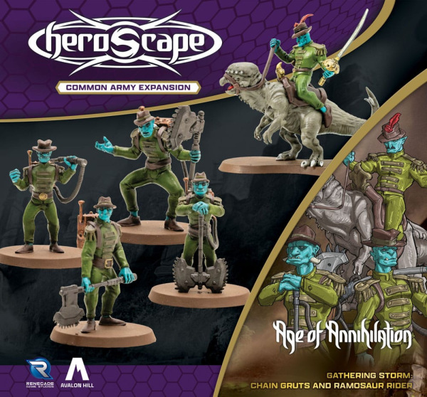 Heroscape Army Expansion Age of Annihilation Chain Gruts & Ramosaur Rider (Common) *English Version* 2