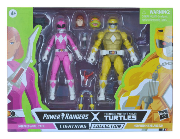 Power Rangers x TMNT Lightning Collection Action Figures 2022 Morphed April O´Neil & Michelangelo 3