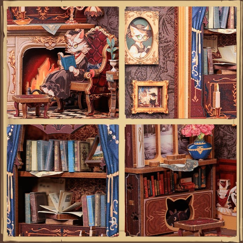 Book Nook Count Cat´s Study 17 x 12 cm 12