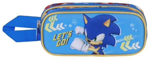 Sonic - The Hedgehog 3D Double Pencil case SEGA Go Blue 1
