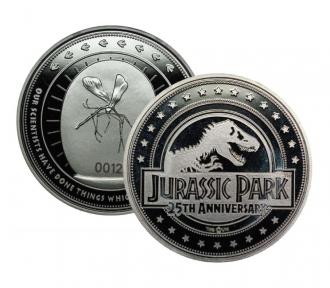 Jurassic Park: 25th Anniversary (silver plated) Collectable Coin - Iron Gut Publishing