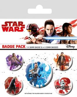 Star Wars Episode VIII Pin Badges 5-Pack Icons