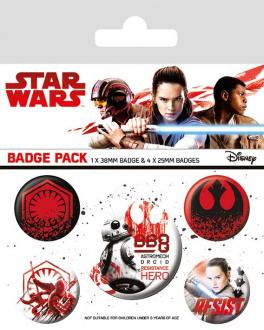 Star Wars Episode VIII Pin Badges 5-Pack Resist