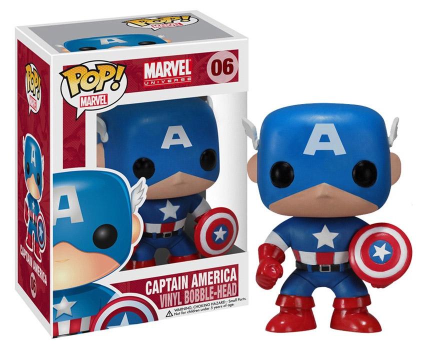 Marvel Comics POP! Vinyl Bobble-Head Captain America 10 cm - Funko